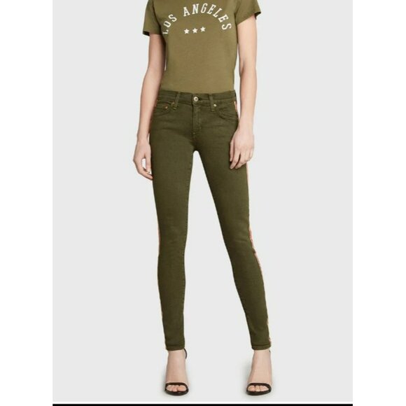 Principle Jeans NWT! 32 Mid Rise Skinny Dreamer Jackpot Olive Green $166 MSRP! - Picture 1 of 11